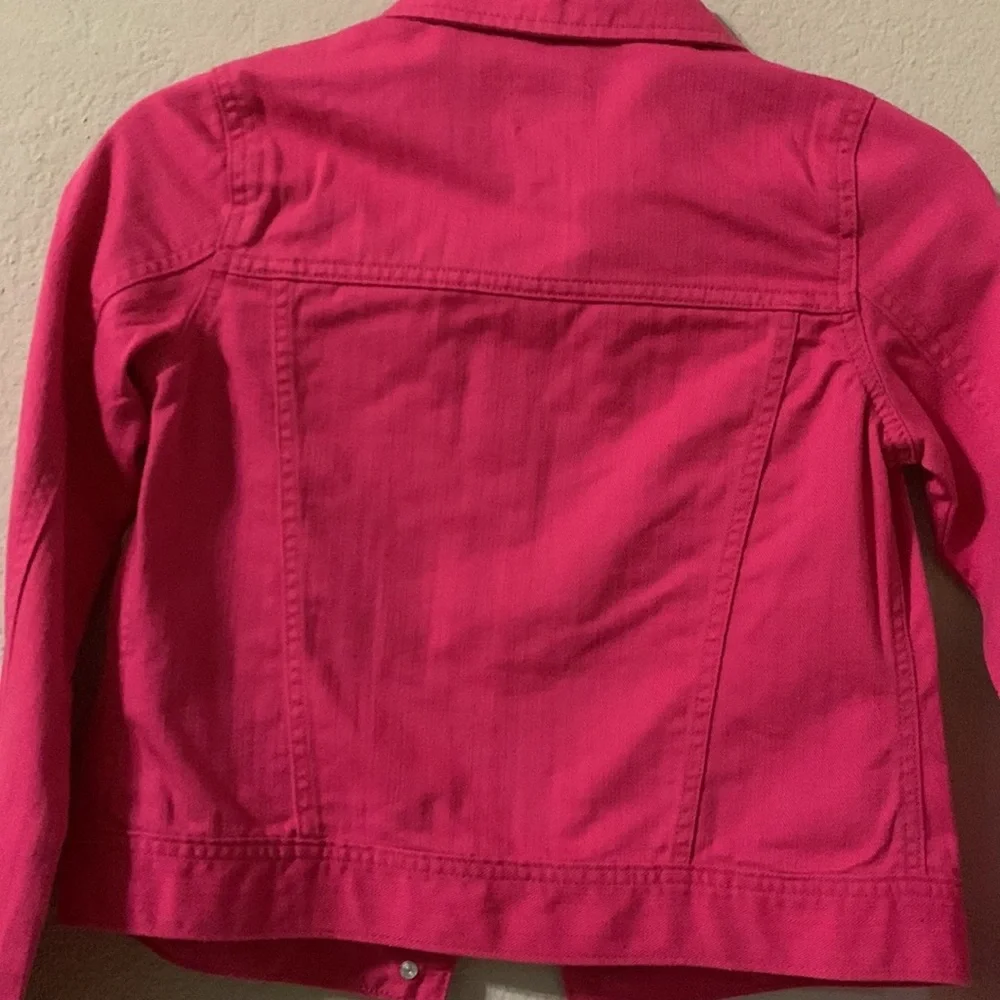 The Children’s Place Jean Jacket in Fuchsia Pink for Girls SZ Large 10/12.